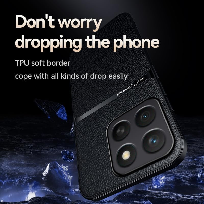 iTape Leather phone case suitable for Honor X8c, soft touch, shockproof, dustproof, anti-slip phone case magnetic car mount Wireless charging navy