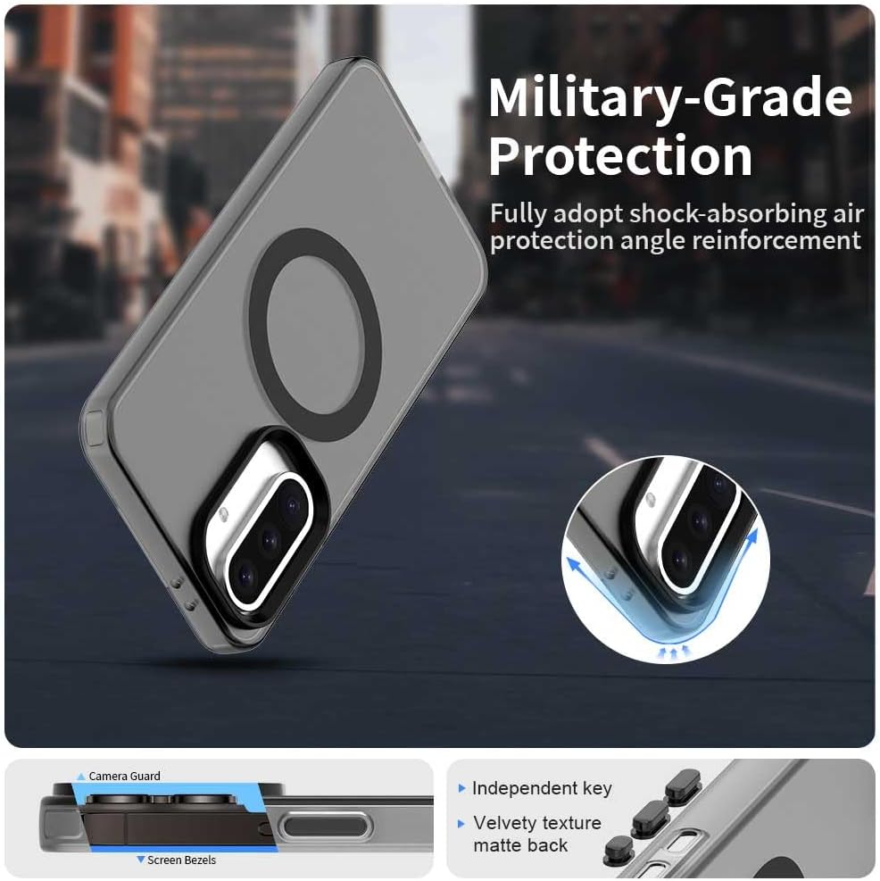iTape TPU magnetic candy color mobile phone case for Samsung Galaxy A56 5G, supports wireless charging, four-corner airbag protection, military anti-fall mobile phone case Orange