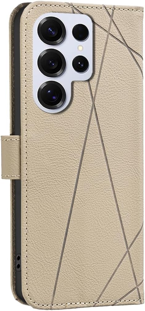 iTape Wallet phone case for Samsung Galaxy S25 Ultra, RFID anti-theft wallet, pressed edge leather case flip cover stand Red