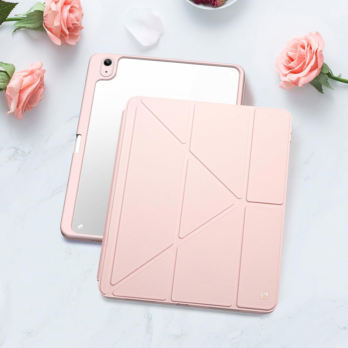 Magnetic protective case for Apple iPad Air 11 (2025), [Stand function] Ultra-thin smart case with automatic sleep wake function Pink