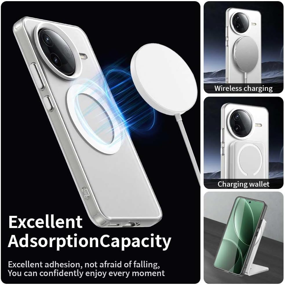 iTape TPU magnetic candy color mobile phone case for Xiaomi Redmi K80, supports wireless charging, four-corner airbag protection, military anti-fall mobile phone case Purple