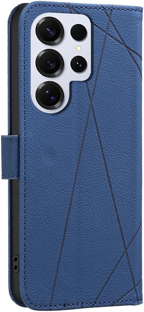 iTape Wallet phone case for Samsung Galaxy S25 Ultra, RFID anti-theft wallet, pressed edge leather case flip cover stand Red