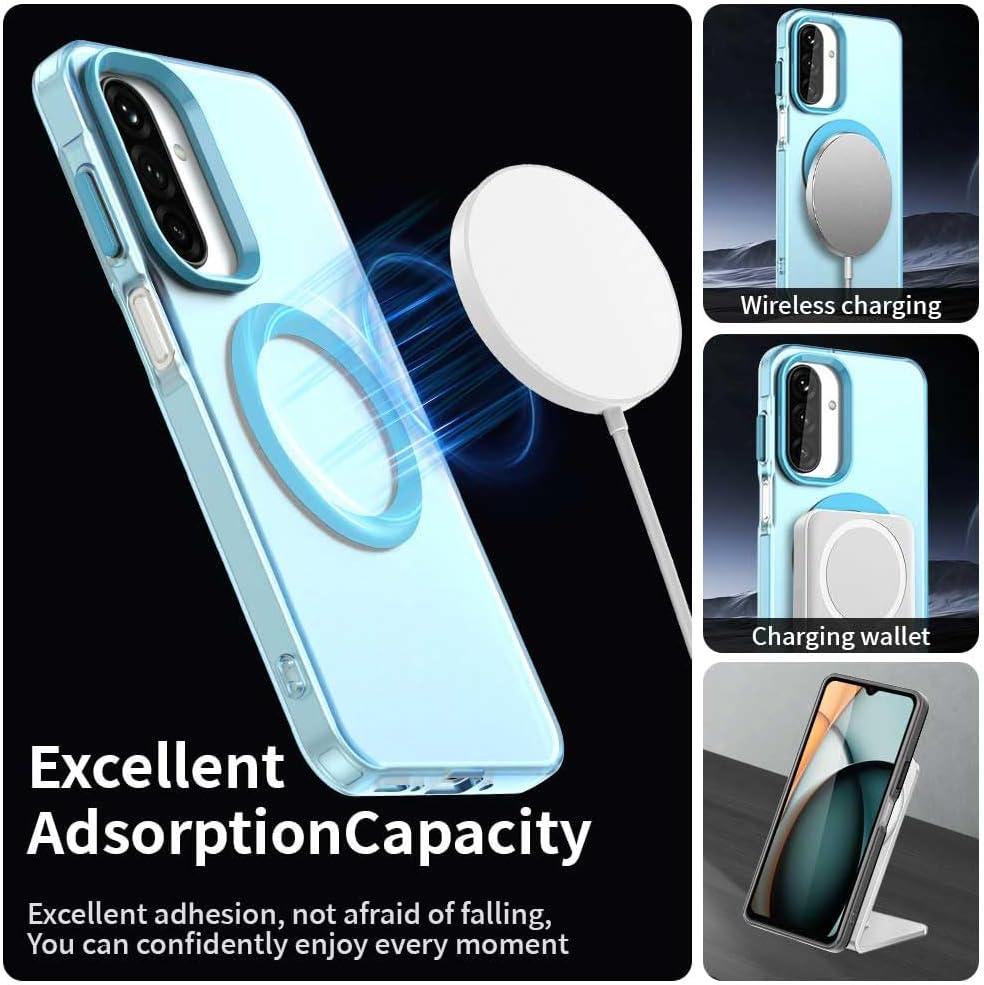iTape TPU magnetic candy color mobile phone case for Samsung Galaxy A26 5G, supports wireless charging, four-corner airbag protection, military anti-fall mobile phone case Purple