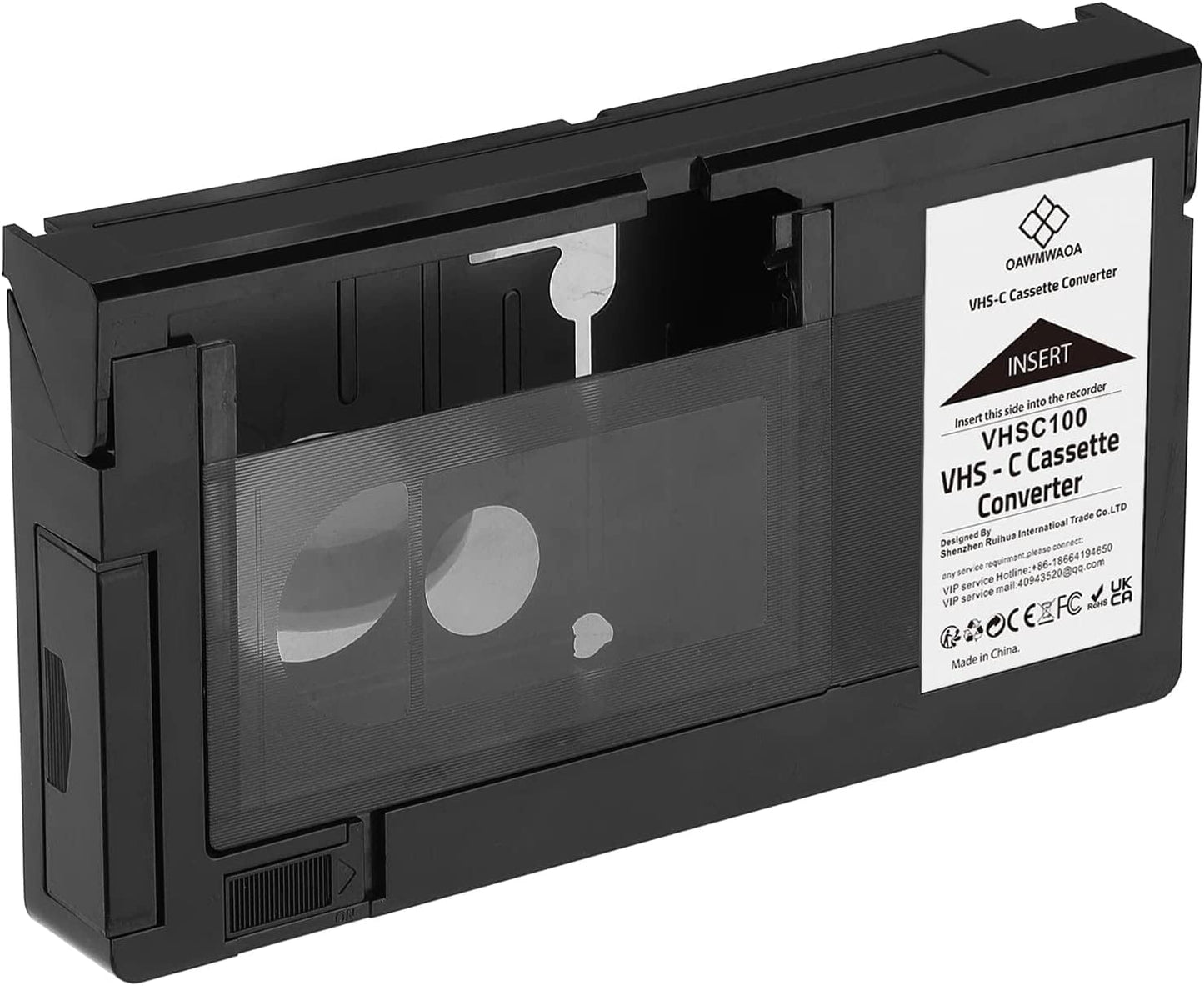 iTape VHS-C Cassette Adapter Compatible with VHS-C SVHS Camcorders Motorized VHS Cassette Converter Not Compatible with 8mm \/ MiniDV \/ Hi8