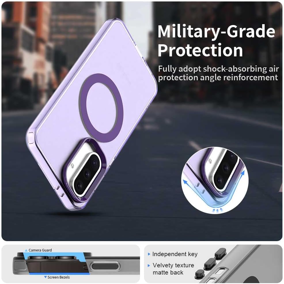 iTape TPU magnetic candy color mobile phone case for Samsung Galaxy A56 5G, supports wireless charging, four-corner airbag protection, military anti-fall mobile phone case Orange