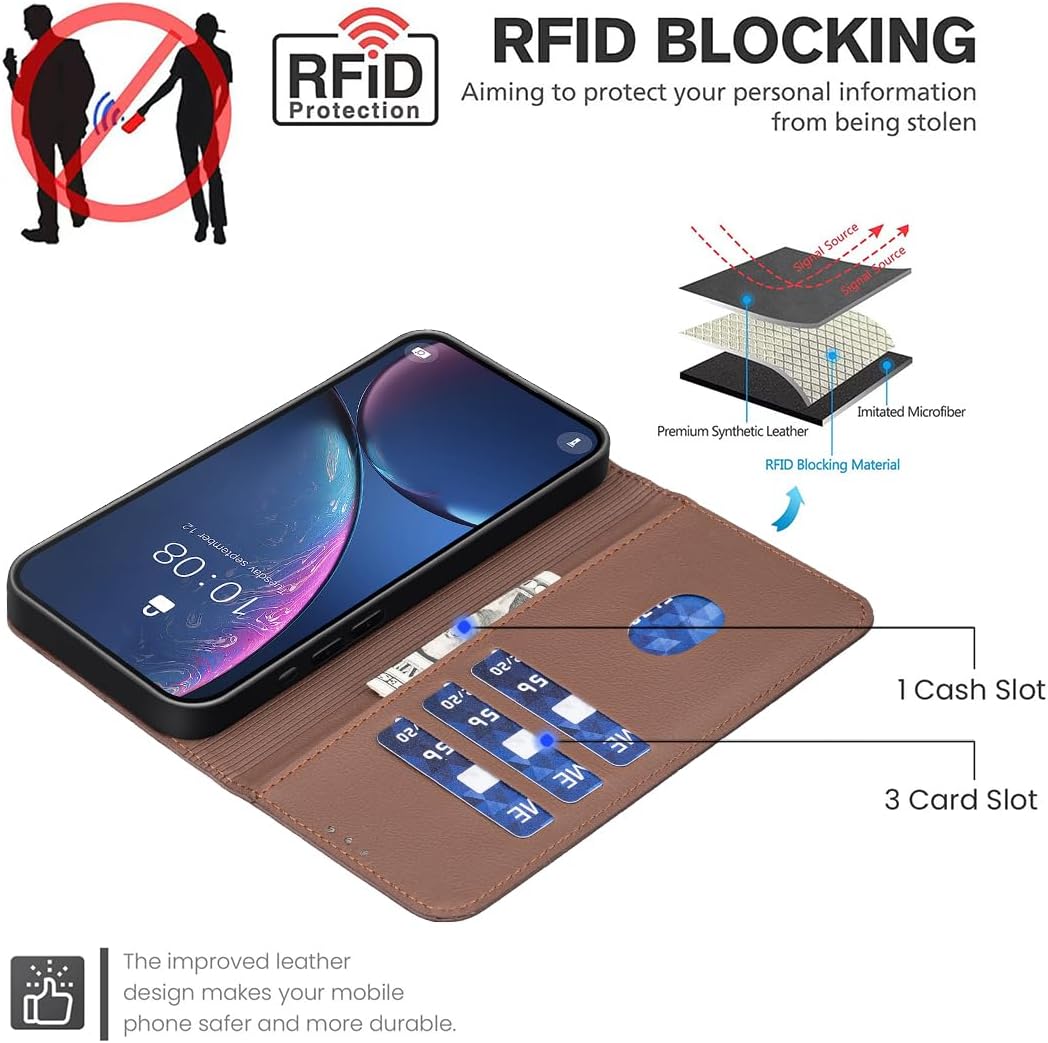 iTape Wallet phone case for Samsung Galaxy A55, RFID anti-theft wallet, pressed edge leather case flip cover stand