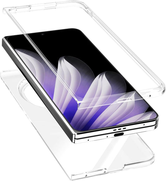 iTape Transparent mobile phone case for OPPO Find N5, 360° full-cover mobile phone protective case, anti-fall and shock absorption, supports wireless charging