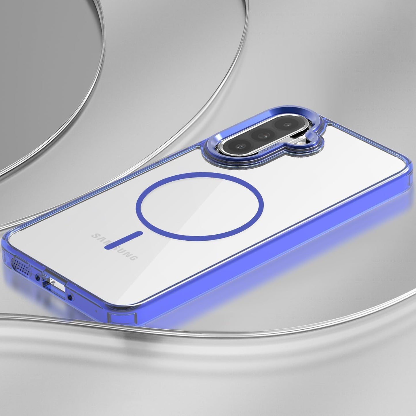 iTape Magnetic transparent phone case for Samsung Galaxy A36, supports wireless charging, military-grade drop-proof, compatible with Samsung Galaxy A36 Car magnetic bracket