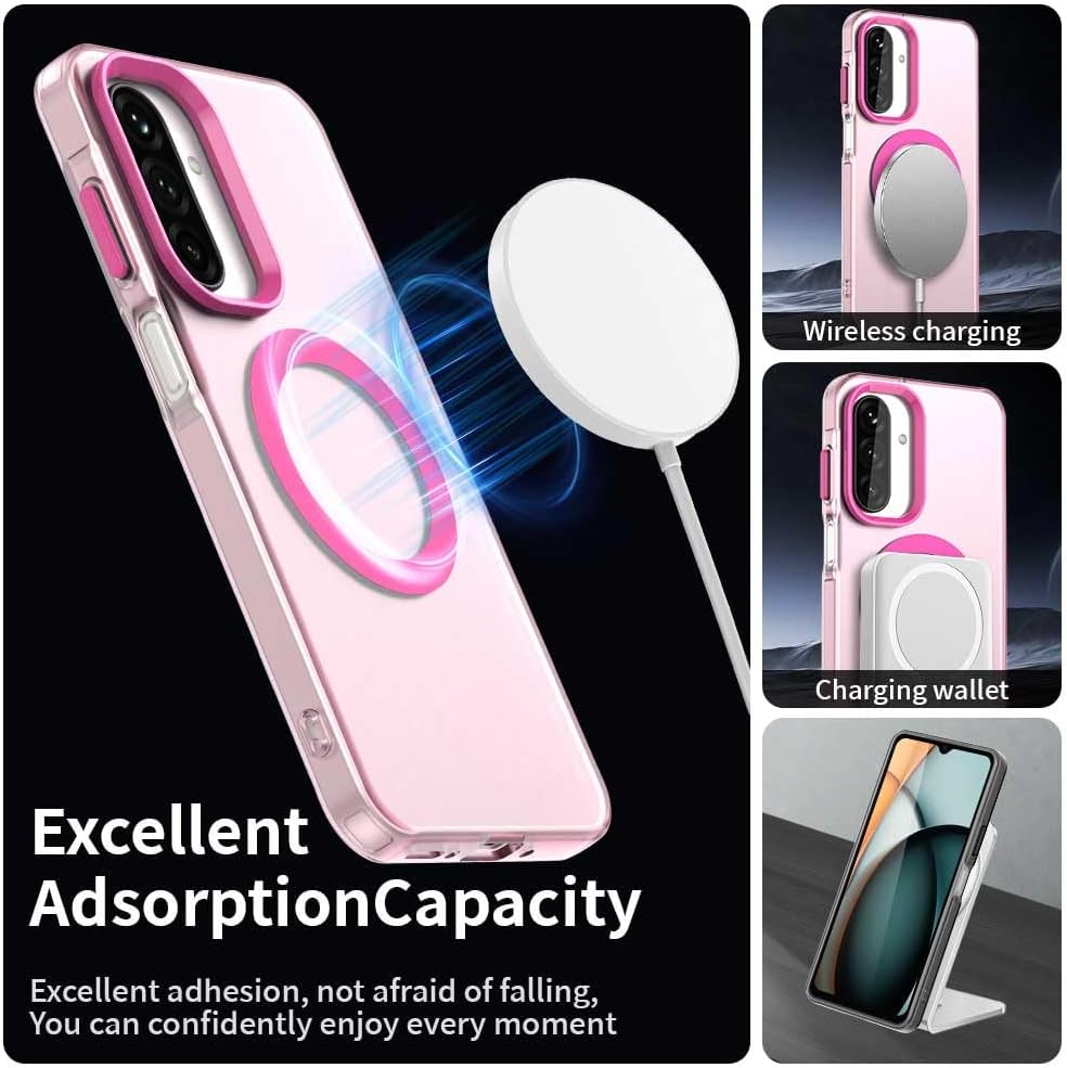 iTape TPU magnetic candy color mobile phone case for Samsung Galaxy A26 5G, supports wireless charging, four-corner airbag protection, military anti-fall mobile phone case Purple