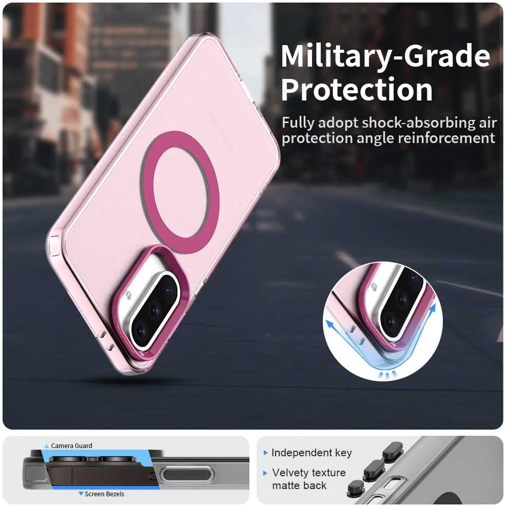 iTape TPU magnetic candy color mobile phone case for Samsung Galaxy A56 5G, supports wireless charging, four-corner airbag protection, military anti-fall mobile phone case Orange