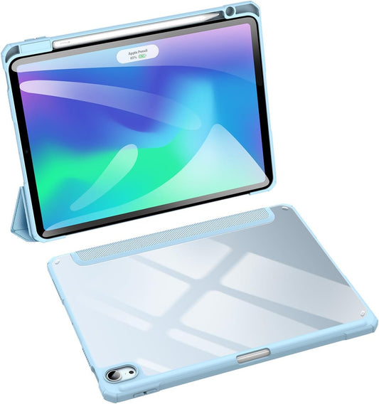 Magnetic Case for Apple iPad Air 11 (2024-2025) [Built-in Pen Holder] Multi-angle Viewing Smart Stand Case, Auto Sleep\/Wake, Four-corner Airbag Protection Blue