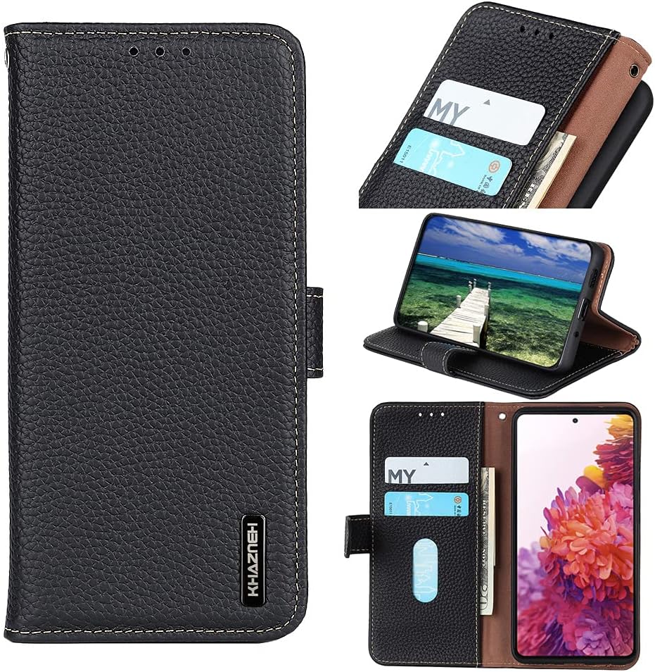 iTape Genuine leather pebbled phone case for Honor 400 Lite, cowhide RFID anti-theft brush phone case with card slot and shockproof flip cover Red