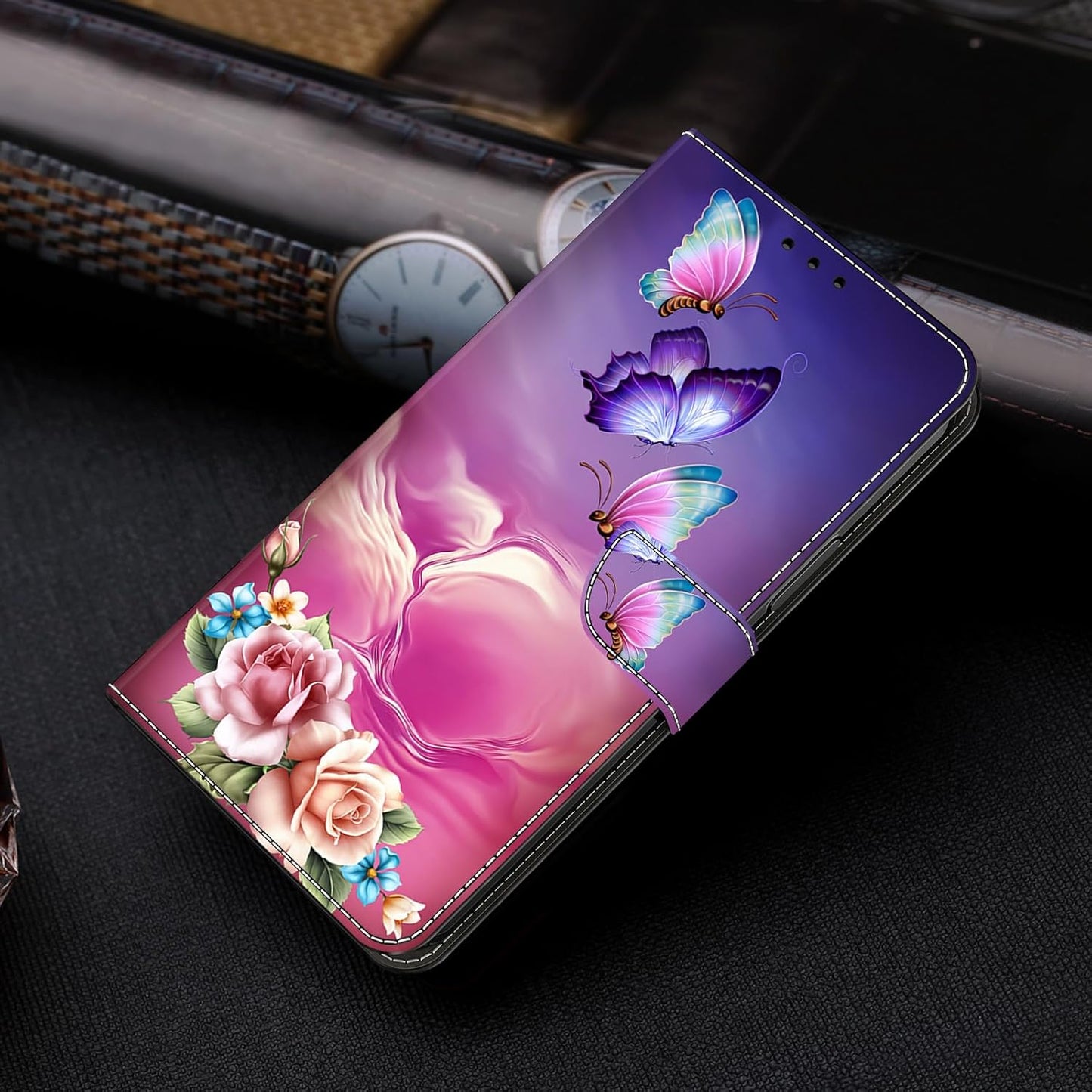 iTape Graffiti wallet phone case for Google Pixel 9, shockproof phone case, card slot wallet, flip stand phone case
