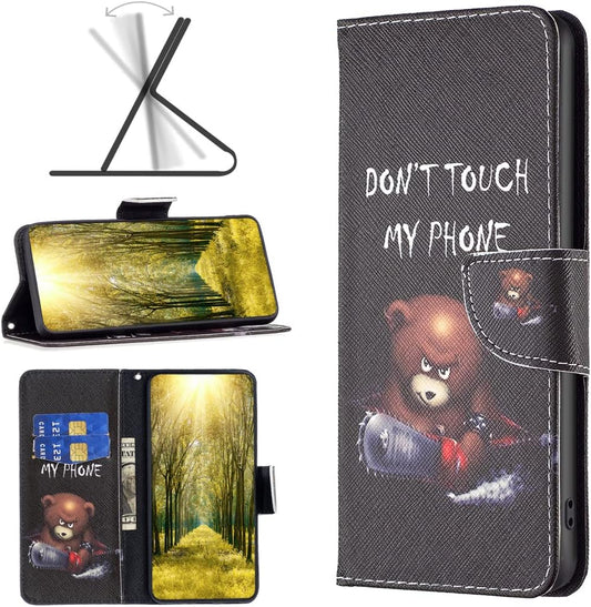 Painted phone case for iPhone 16E, magnetic closure wallet case, multiple card slots, wallet, flip cover, shockproof protection