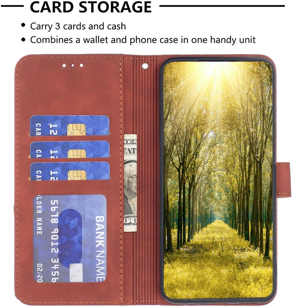 Denim pebbled phone case for iPhone 16E, magnetic buckle wallet case, flip-top stand for shock protection Red