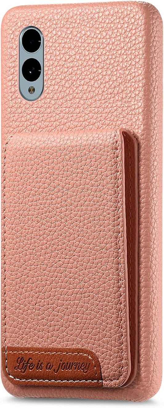 iTape 2 in 1 Wallet Phone Case for Fujitsu arrows We2, Shockproof Ultra-thin Phone Case, RFID Anti-theft Wallet Pink