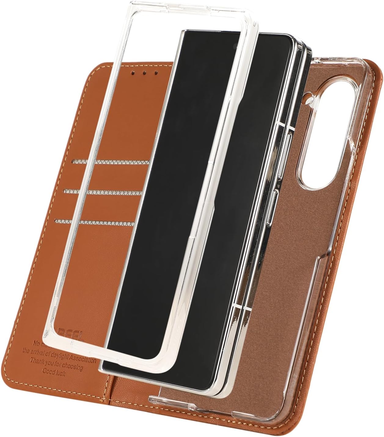 iTape Magnetic Leather Case for Samsung Galaxy Z Fold5, RFID Anti-theft Wallet Phone Case, Multi-Card Slot Magnetic Flip Cover Green