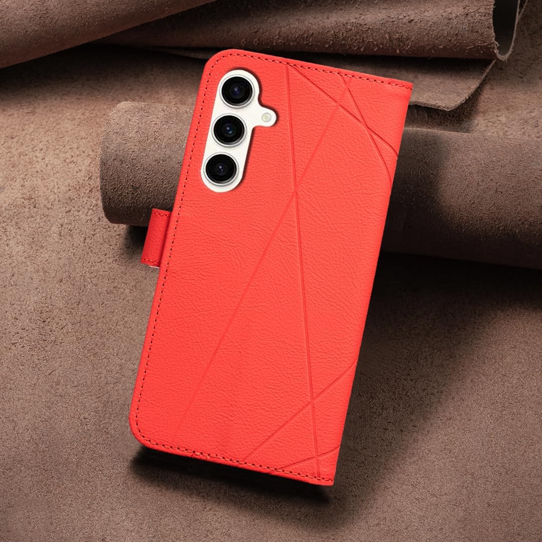 iTape Wallet phone case for Samsung Galaxy A55, RFID anti-theft wallet, pressed edge leather case flip cover stand