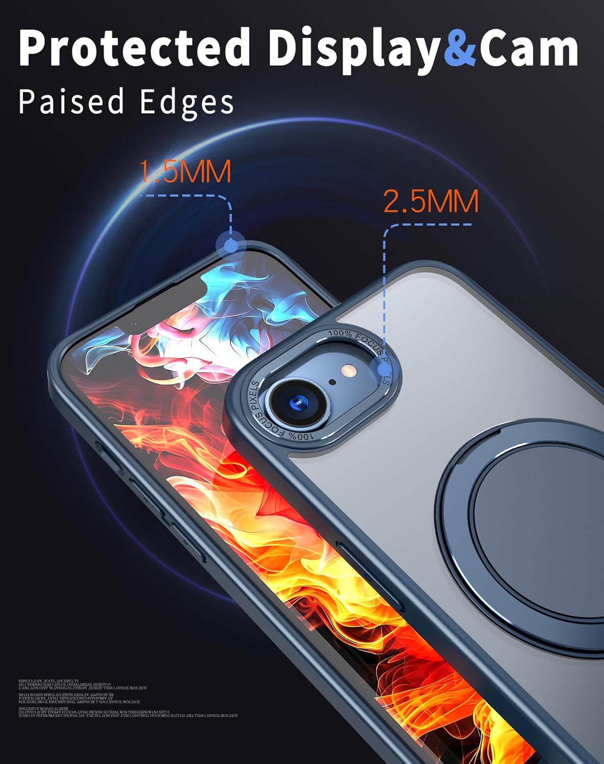 Magnetic phone case for iPhone 16E, mechanical gear 360° rotating bracket supports wireless charging, shockproof ultra-thin shell