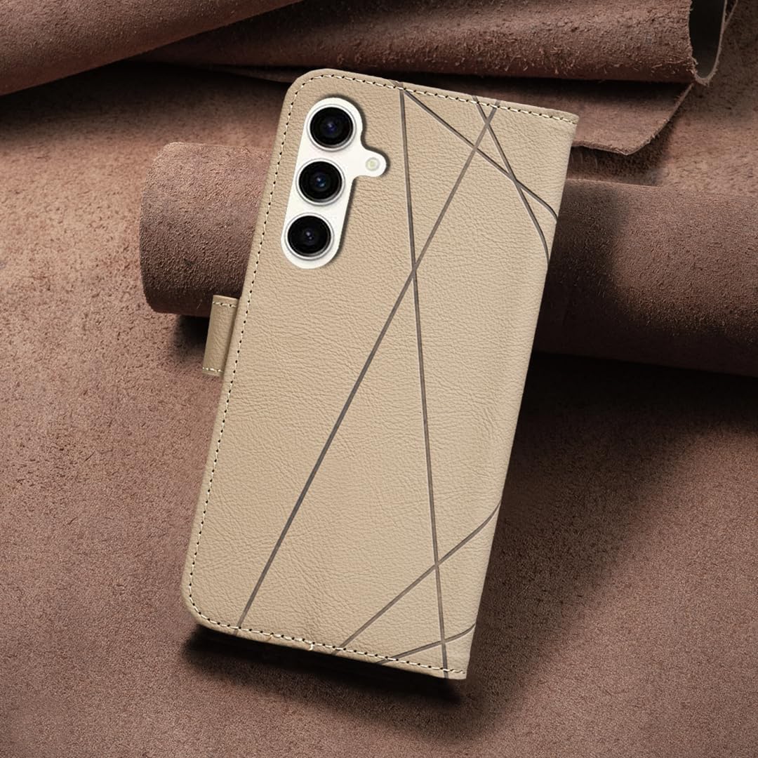 iTape Wallet phone case for Samsung Galaxy A56, RFID anti-theft wallet, pressed edge leather case flip cover stand Green