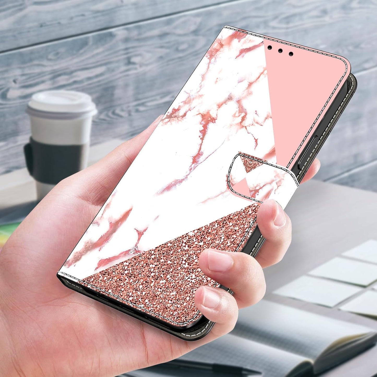 iTape Graffiti wallet phone case for Google Pixel 9, shockproof phone case, card slot wallet, flip stand phone case