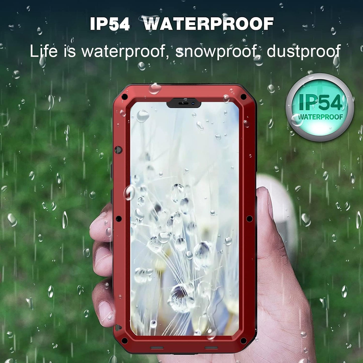 For iPhone 13 Pro max Phone Case, 360° Waterproof and Shockproof Hard Shell Metal Military Heavy Duty Rugged Case for iPhone 13 Pro max Silver