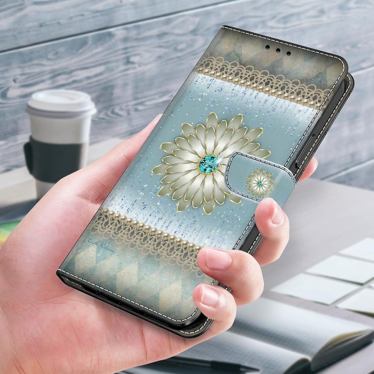 iTape Graffiti wallet phone case for Google Pixel 9, shockproof phone case, card slot wallet, flip stand phone case