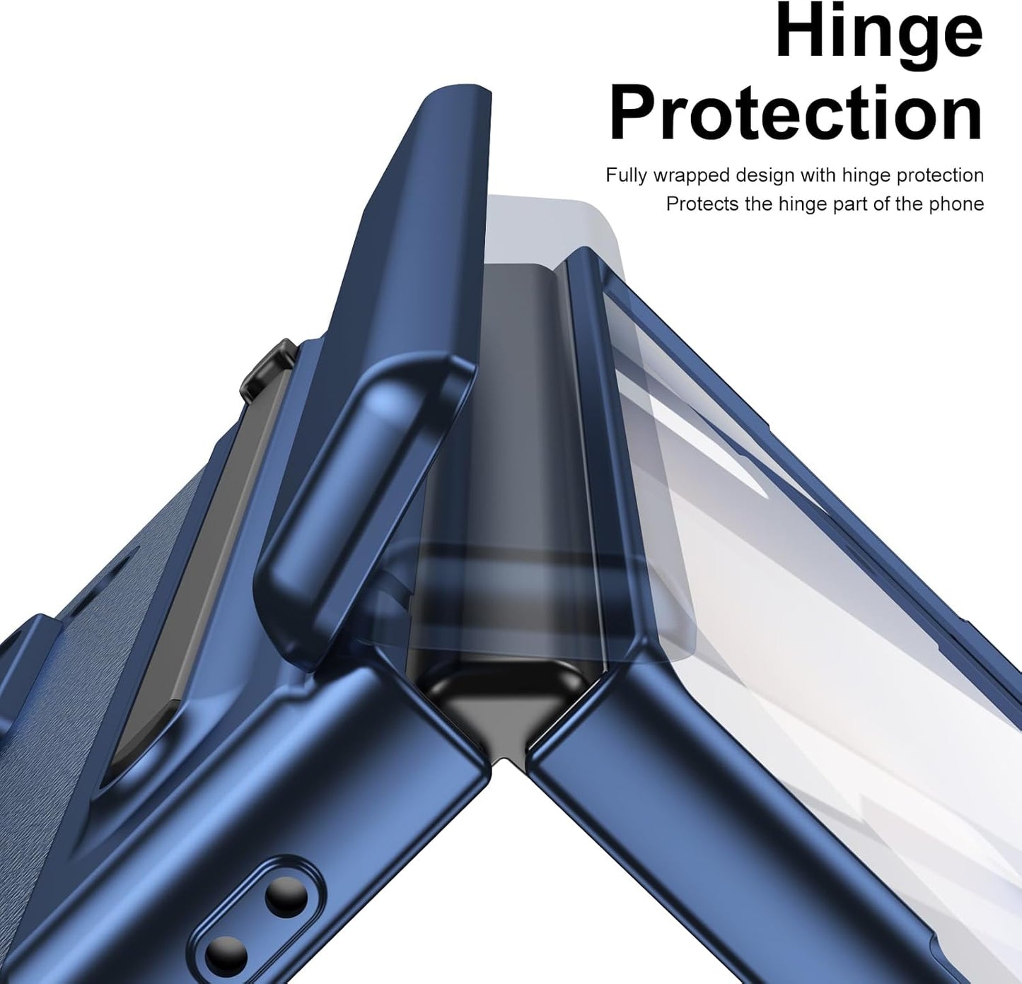 Lightweight phone case for Samsung Galaxy Z Fold6, hinged case supports wireless charging with lens protection, screen protector, complimentary stylus, drop-proof and fingerprint resistant
