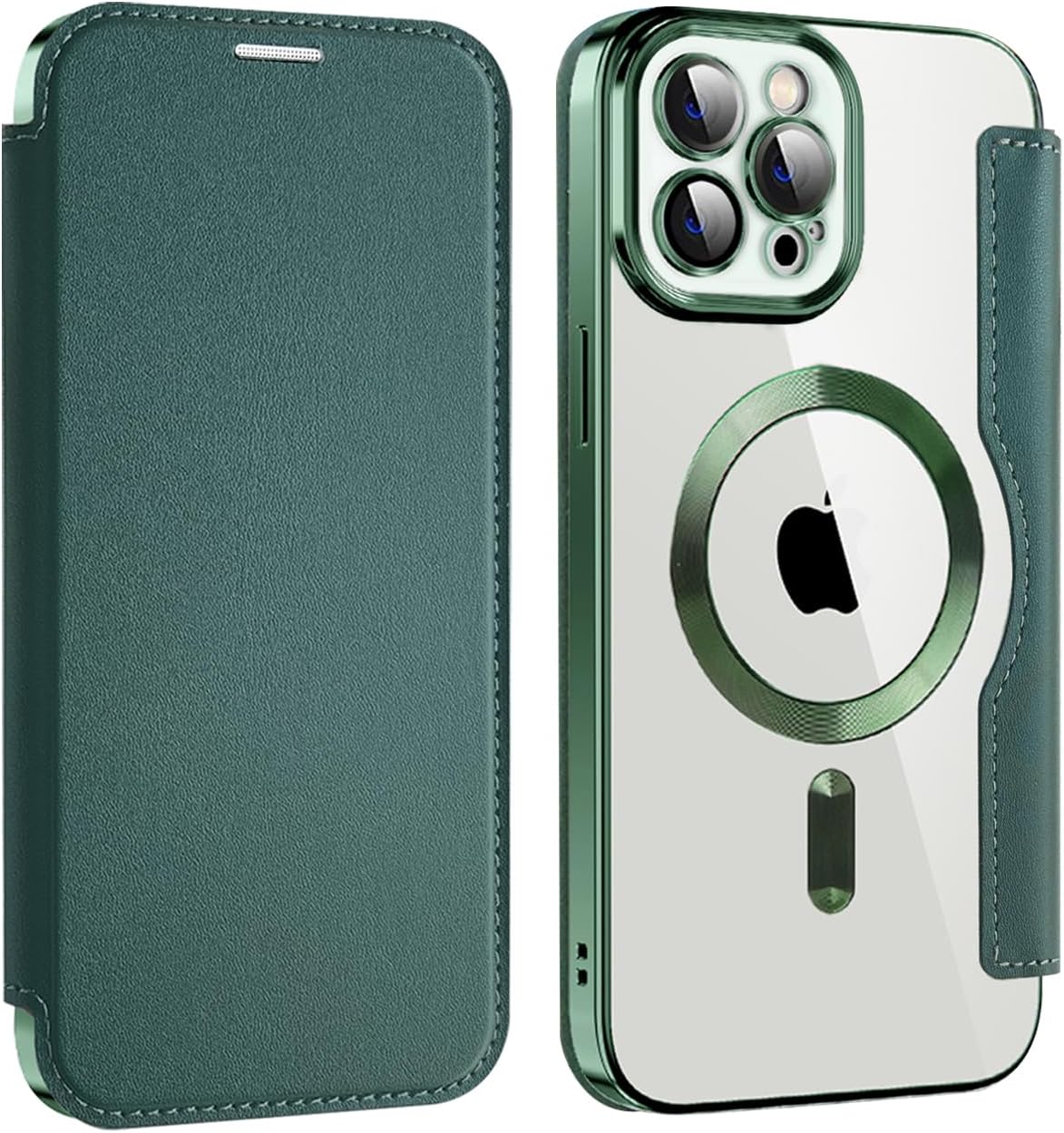 Wallet phone case suitable for iPhone 11 Pro max with [Credit Card Holder][RFID Blocking], compatible with magnetic wireless charging Blue