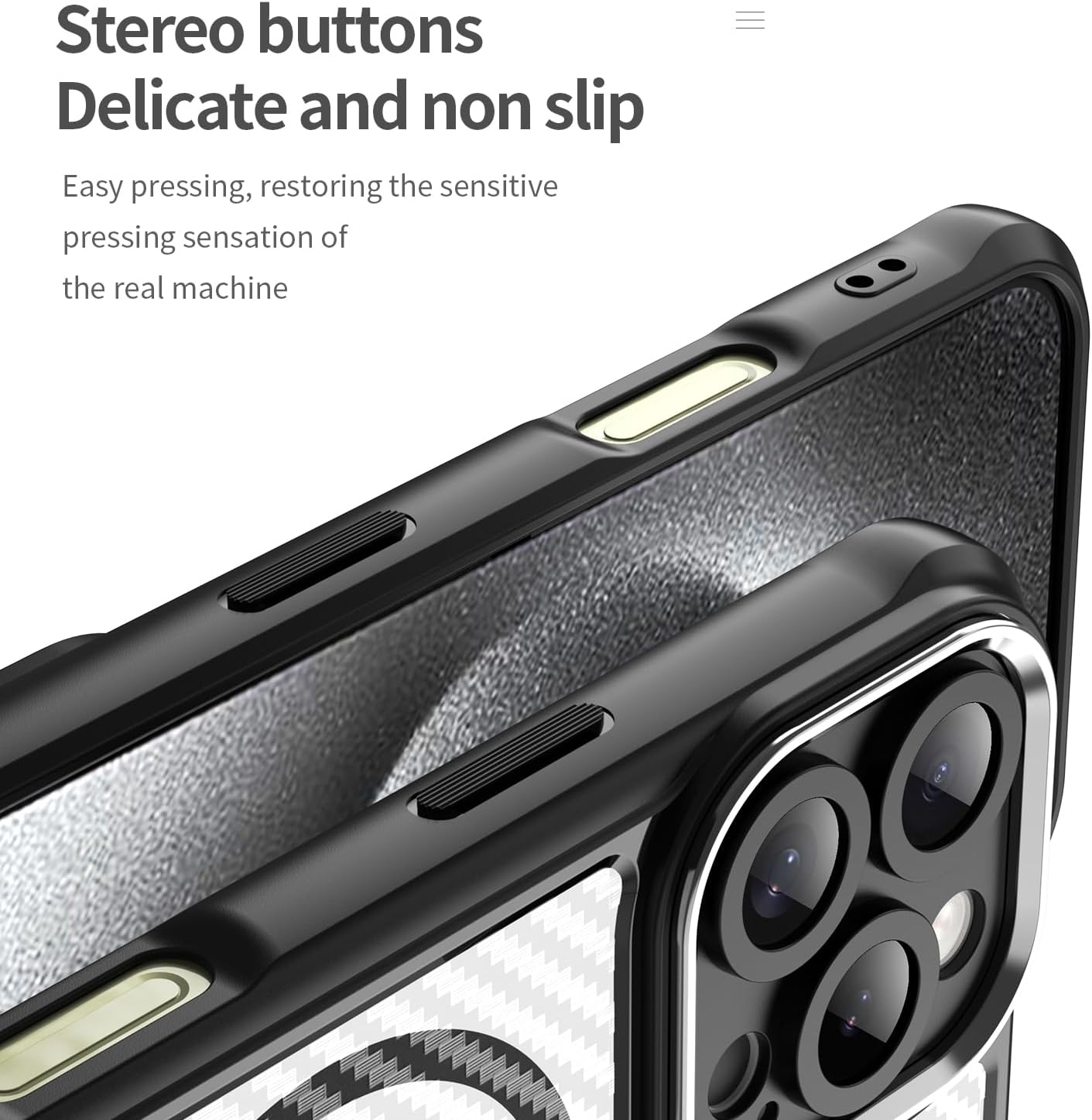 Magnetic carbon fibre case for iPhone 16 Pro, support wireless charging, carbon fibre shockproof slim case Purple