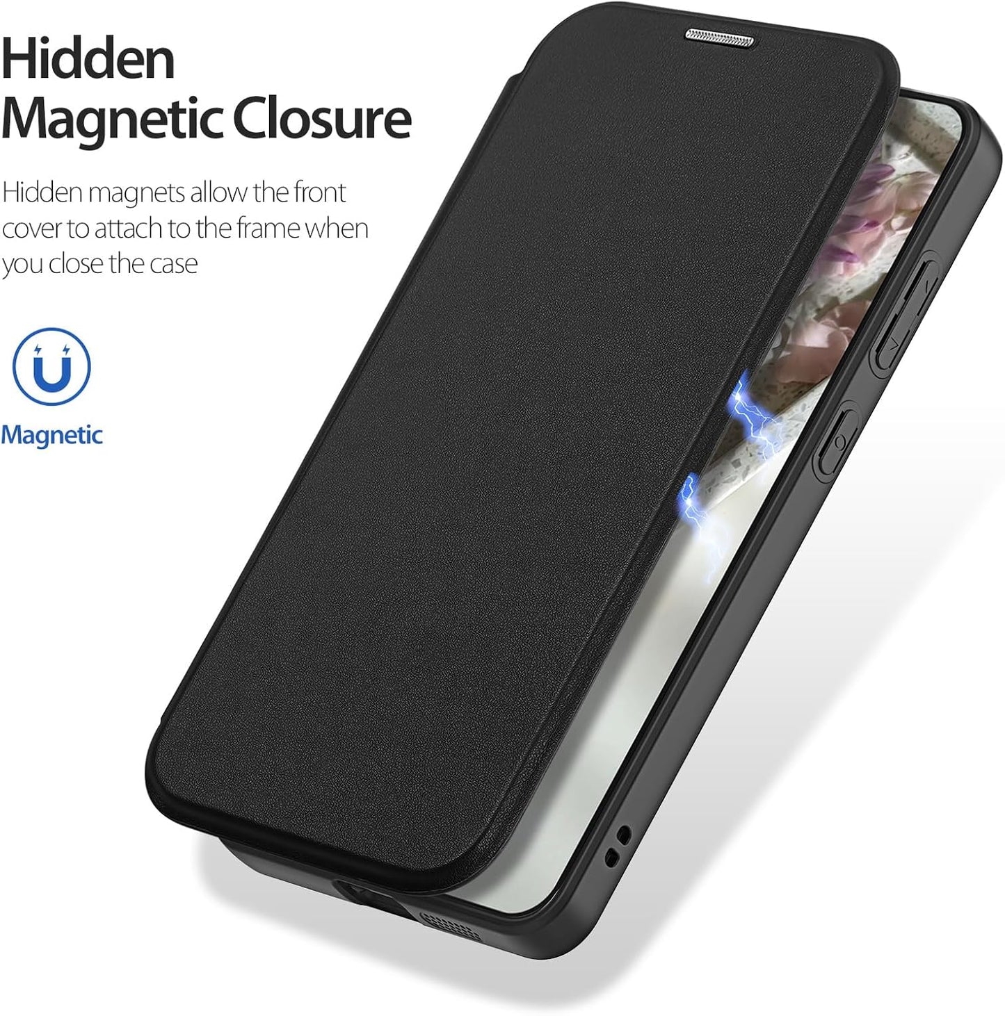 iTape Magnetic phone case for Samsung Galaxy S25 Edge, wireless charging + (FRID) anti-theft card slot, magnetic ring bracket, transparent back cover