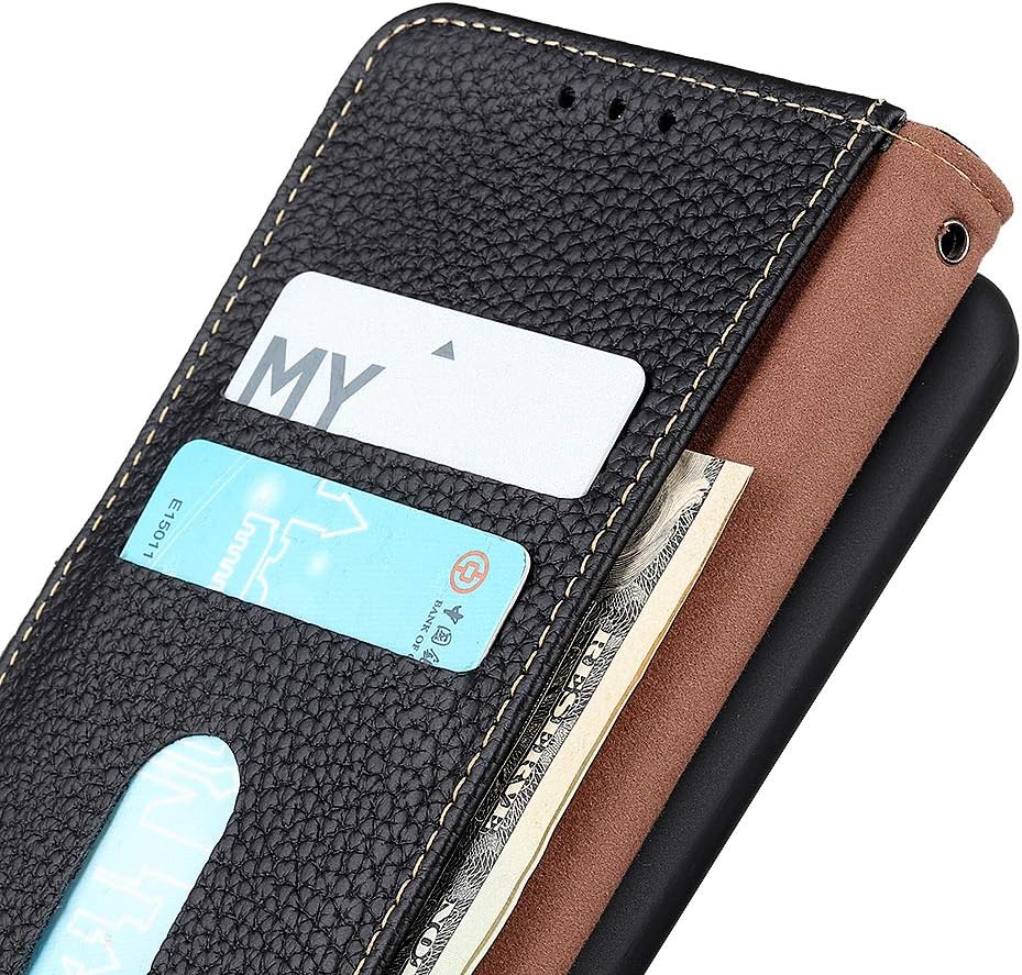 iTape Genuine leather pebbled phone case for Honor 400 Lite, cowhide RFID anti-theft brush phone case with card slot and shockproof flip cover Red