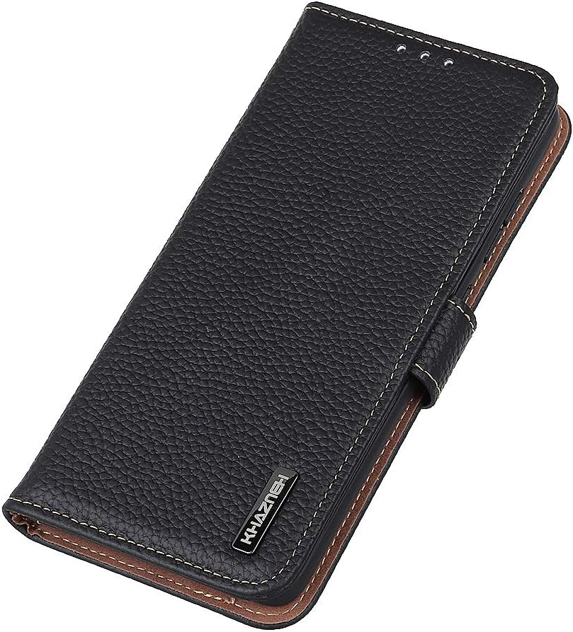 iTape Genuine leather pebbled phone case for Honor 400 Lite, cowhide RFID anti-theft brush phone case with card slot and shockproof flip cover Red