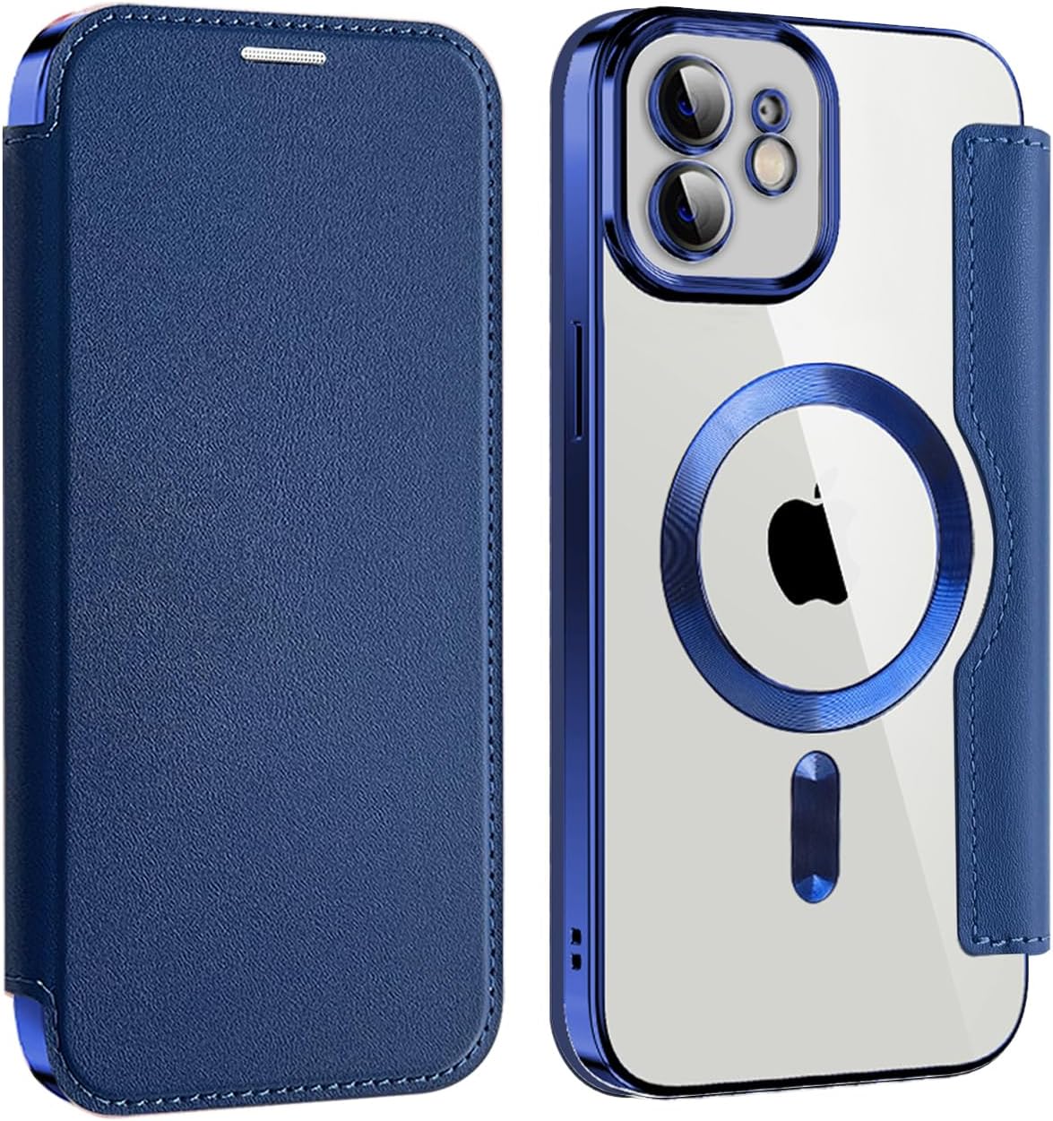 Wallet phone case suitable for iPhone 11 with [Credit Card Holder][RFID Blocking], compatible with magnetic wireless charging Green