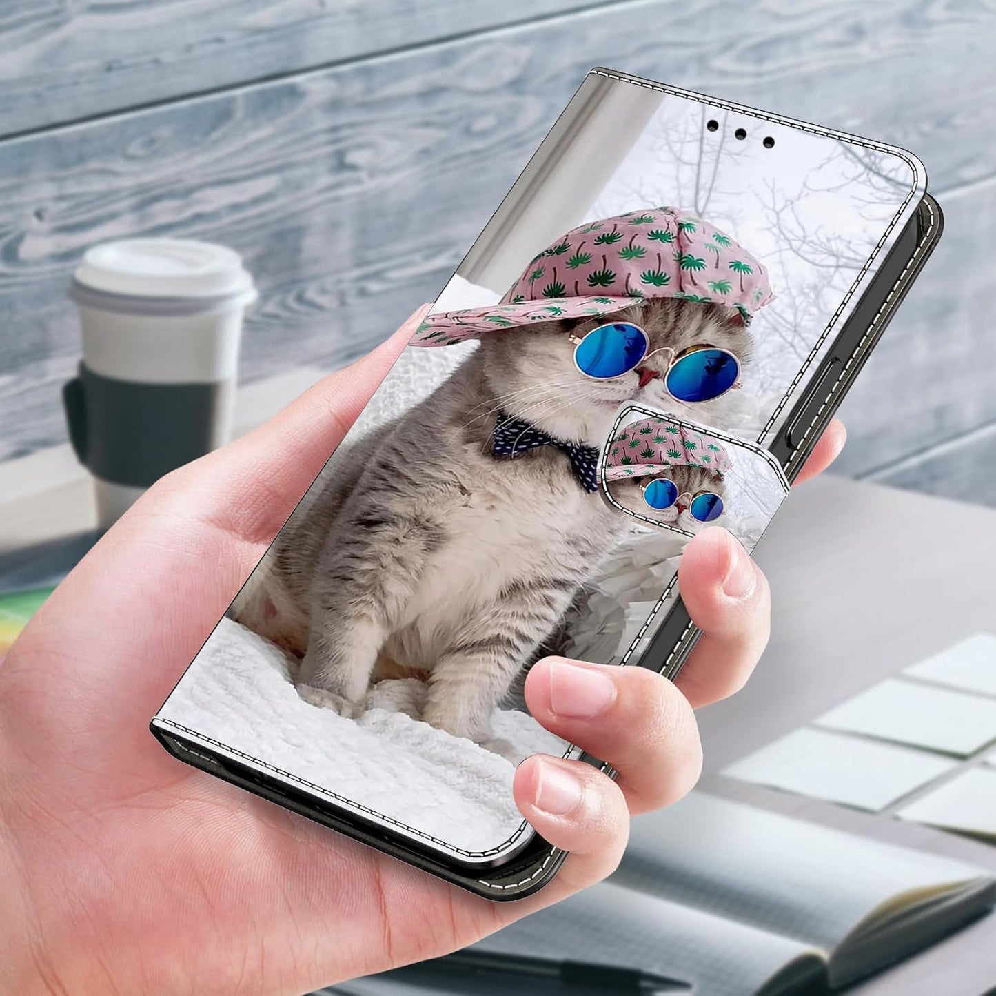 iTape Graffiti wallet phone case for Google Pixel 9, shockproof phone case, card slot wallet, flip stand phone case