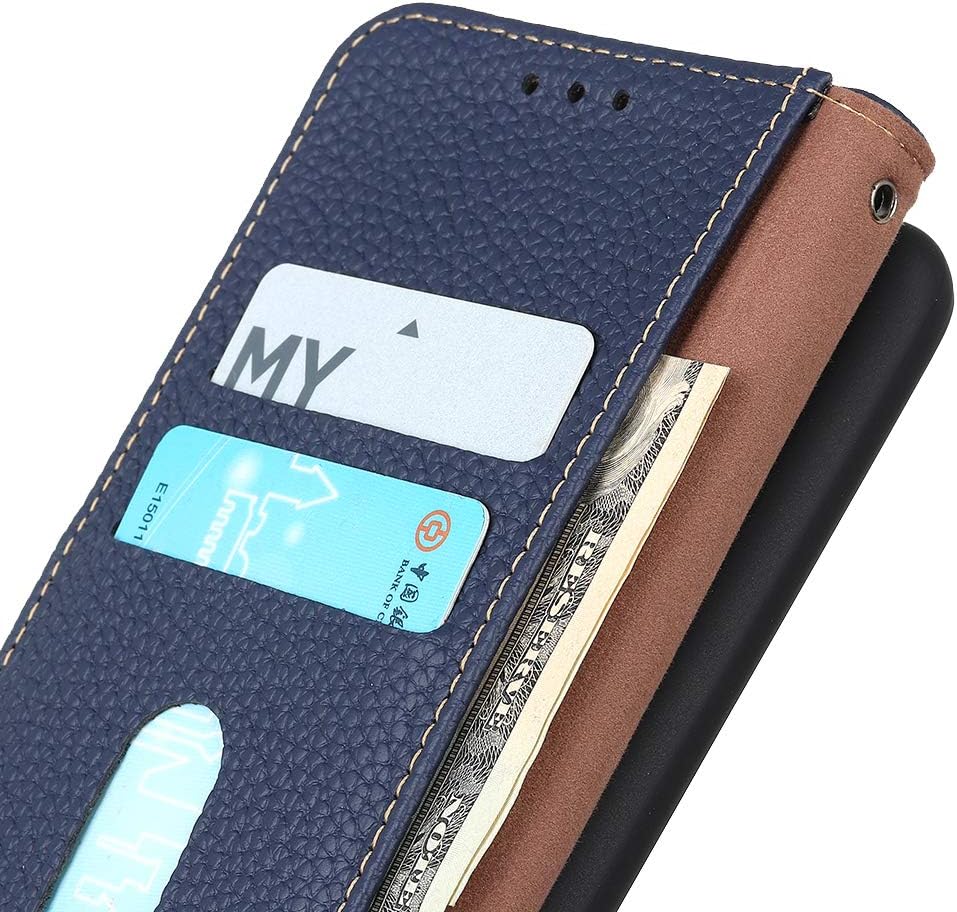iTape Genuine leather pebbled phone case for Honor 400 Lite, cowhide RFID anti-theft brush phone case with card slot and shockproof flip cover Red