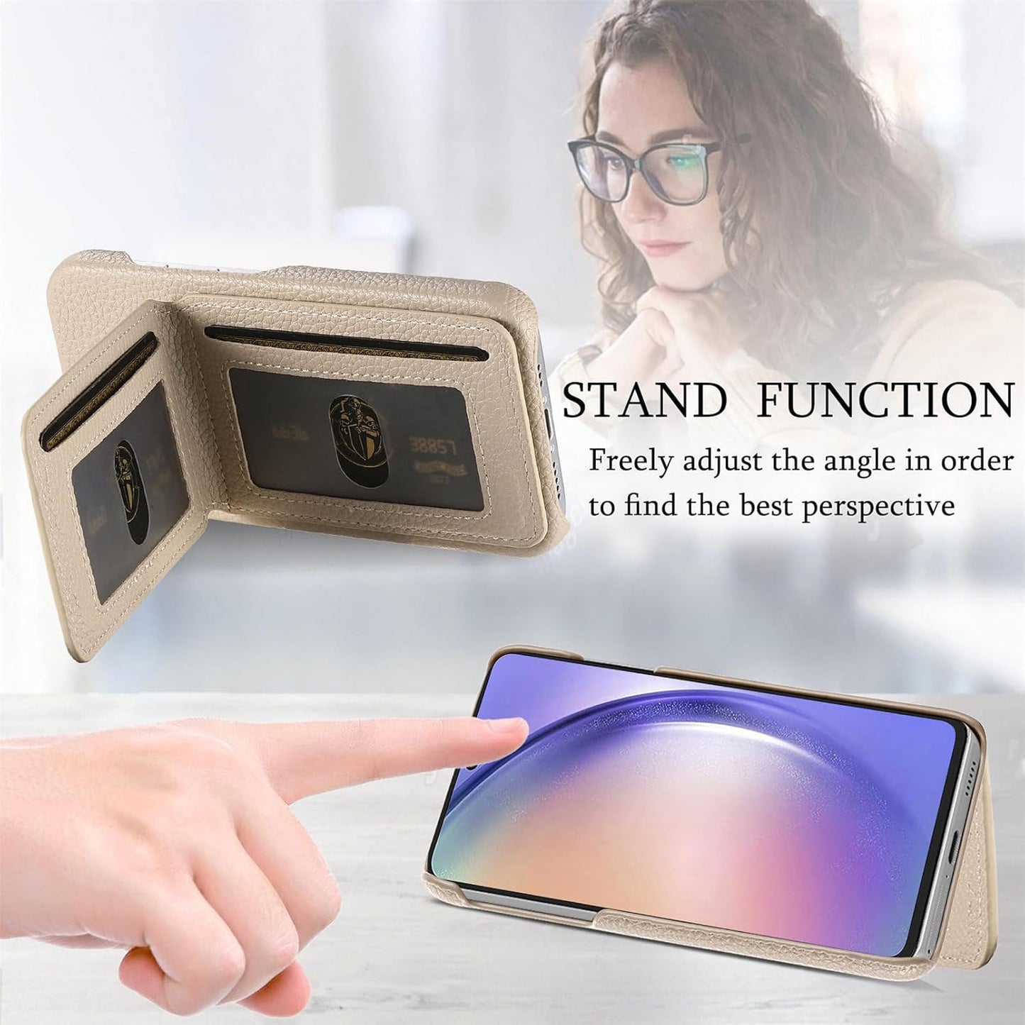 iTape 2 in 1 Wallet Phone Case for Google Pixel 8, Shockproof Ultra-thin Phone Case, RFID Anti-theft Wallet Blue