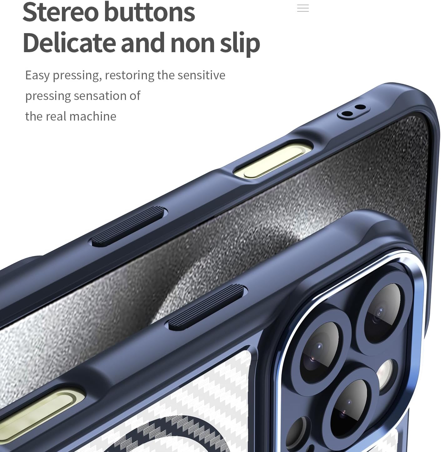 Magnetic carbon fibre case for iPhone 16 Pro, support wireless charging, carbon fibre shockproof slim case Purple