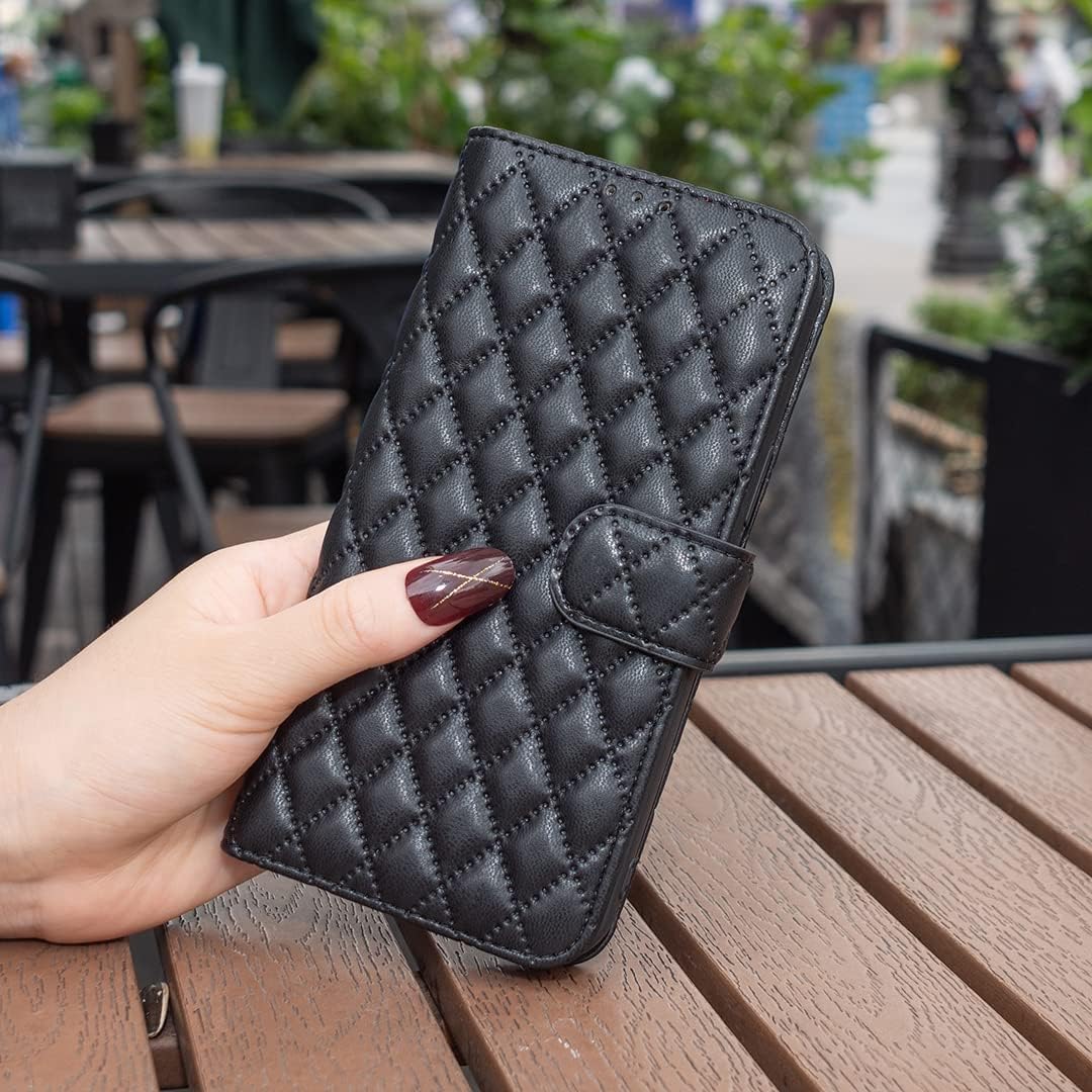 iTape Diamond Wallet Case for HMD Pulse Plus, Magnetic Snap Wallet Case, Flip-Stand for Shockproof Protection Pink