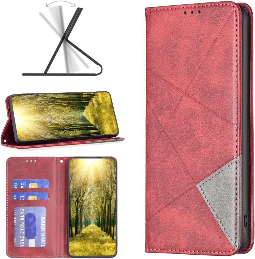 iTape Magnetic diamond-shaped leather phone case for Samsung Galaxy S25 Edge, magnetic closure wallet-style case, flip-top stand, provides shockproof protection Gray