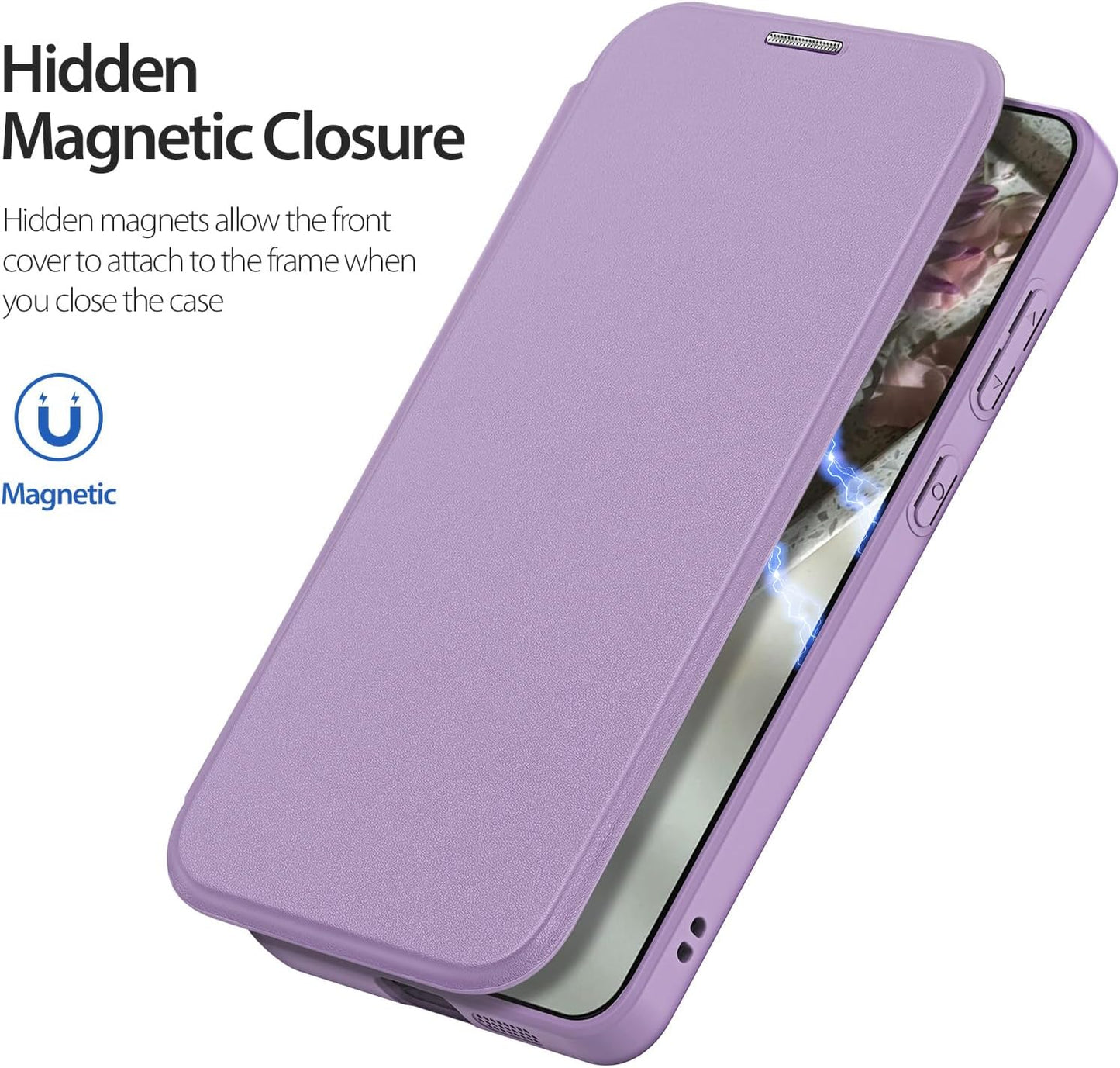 iTape Magnetic phone case for Samsung Galaxy S25 Edge, wireless charging + (FRID) anti-theft card slot, magnetic ring bracket, transparent back cover