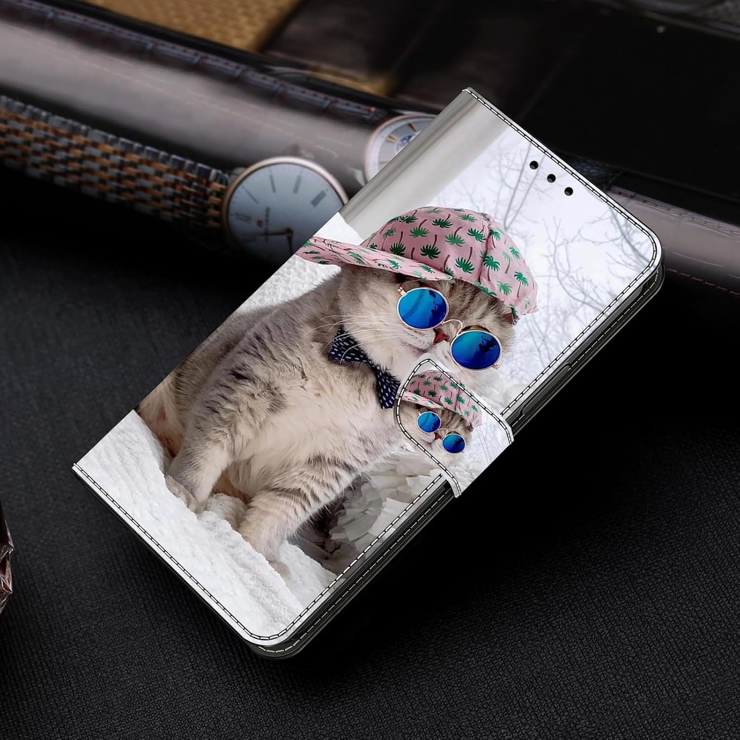 iTape Graffiti wallet phone case for Google Pixel 9, shockproof phone case, card slot wallet, flip stand phone case