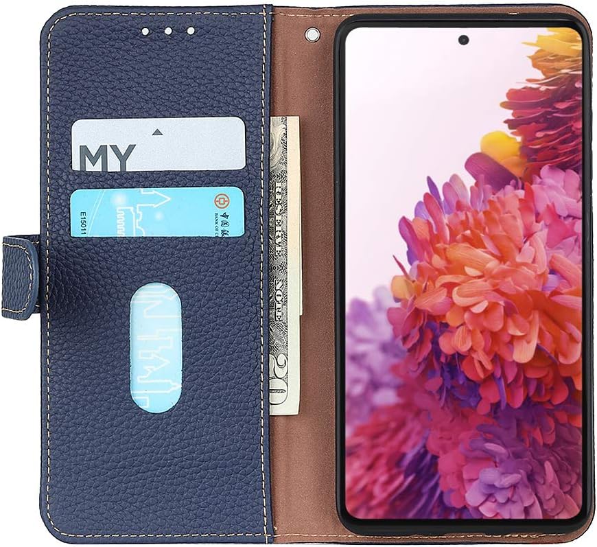 iTape Genuine leather pebbled phone case for Honor 400 Lite, cowhide RFID anti-theft brush phone case with card slot and shockproof flip cover Red