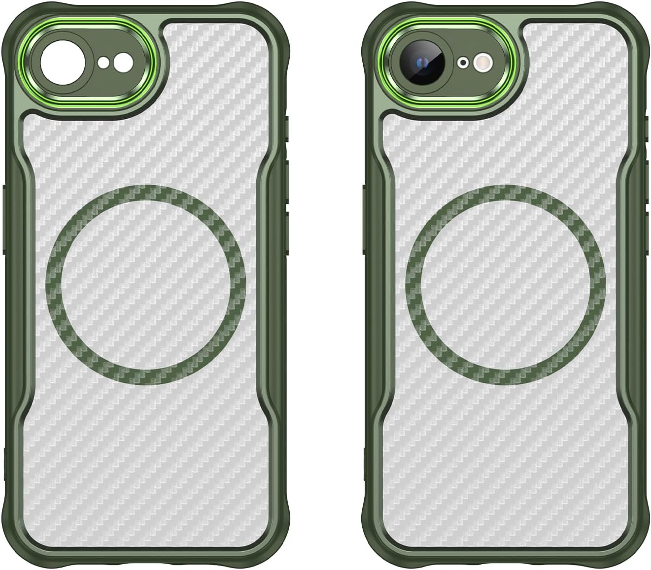 Magnetic carbon fibre case for iPhone 16E, support wireless charging, carbon fibre shockproof slim case Purple