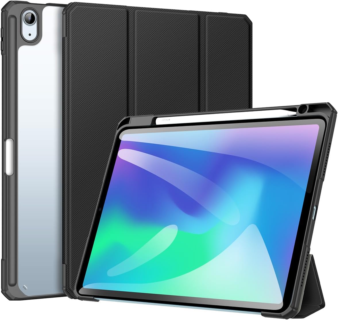Magnetic Case for Apple iPad Air 11 (2024-2025) [Built-in Pen Holder] Multi-angle Viewing Smart Stand Case, Auto Sleep\/Wake, Four-corner Airbag Protection Blue