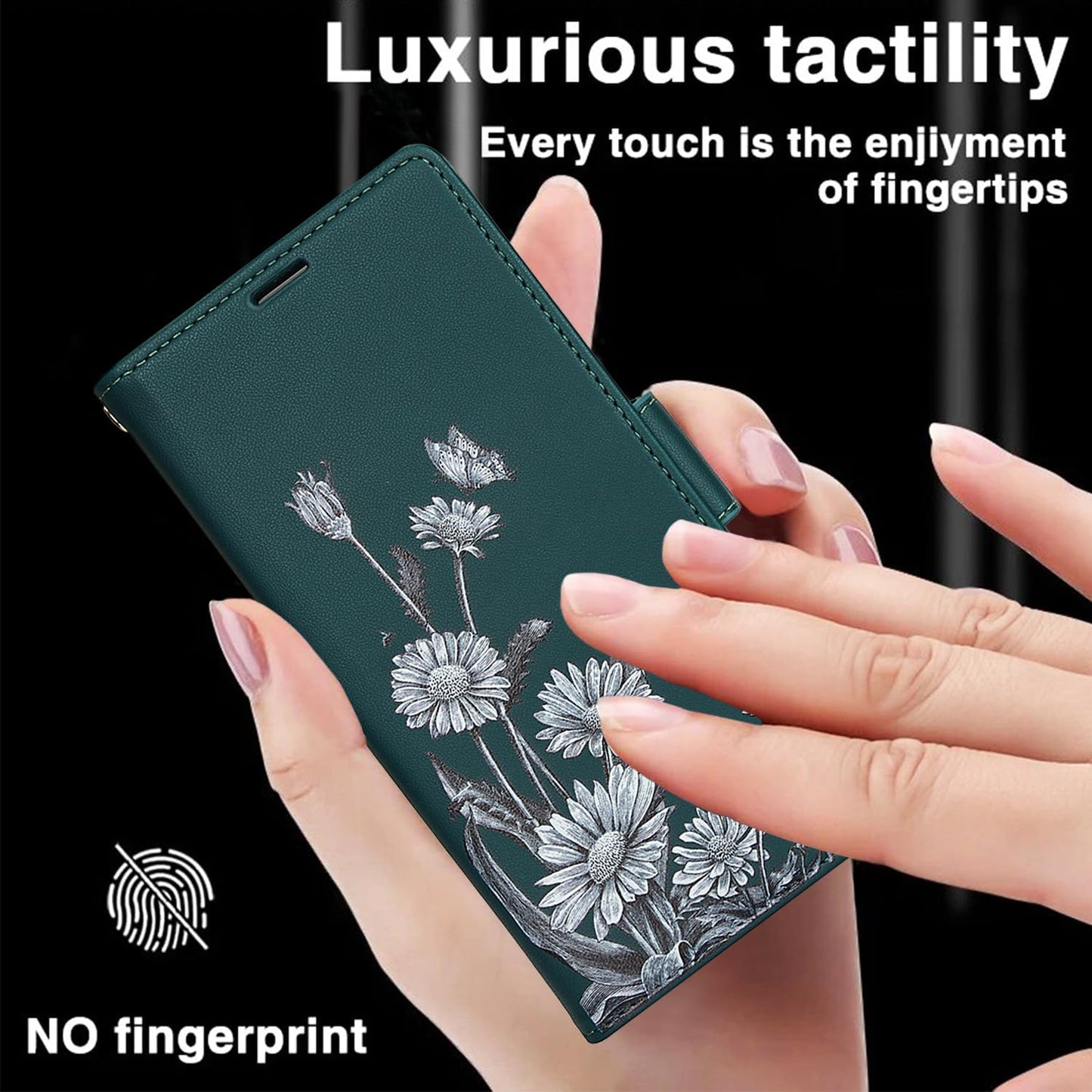 Printed Wallet Phone Case for iPhone 16 Plus, RFID (Anti-Theft), Wallet Flip Stand with Wrist Strap for iPhone 16 Plus Rose Gold