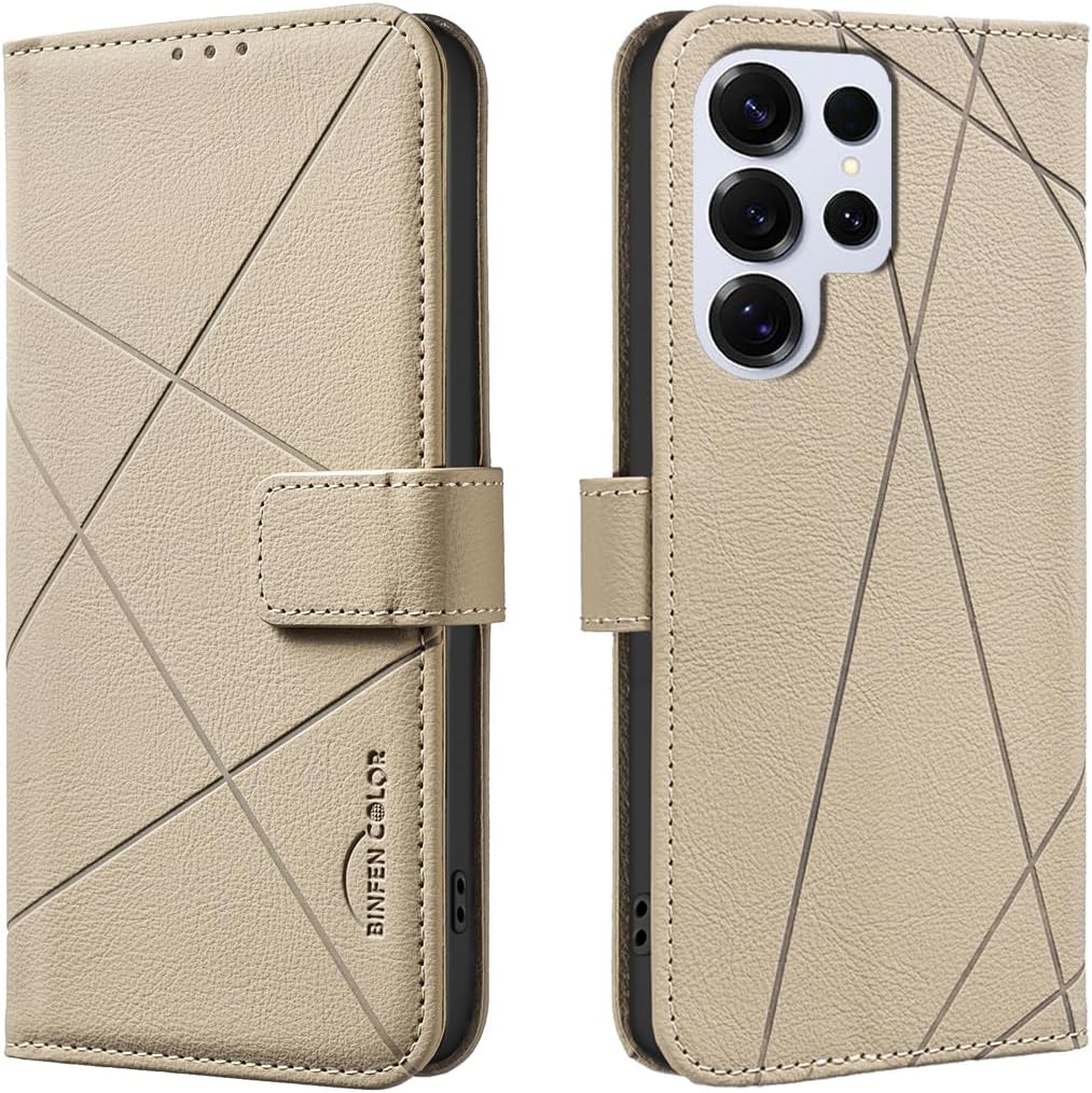 iTape Wallet phone case for Samsung Galaxy S24 Ultra, RFID anti-theft wallet, pressed edge leather case flip cover stand Green