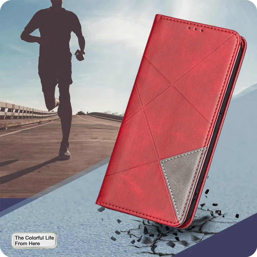 iTape Magnetic diamond-shaped leather phone case for Samsung Galaxy S25 Edge, magnetic closure wallet-style case, flip-top stand, provides shockproof protection Gray