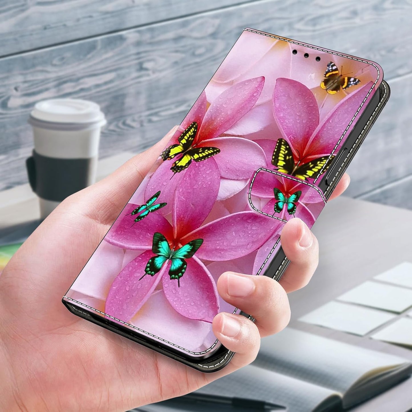 iTape Graffiti wallet phone case for Google Pixel 9, shockproof phone case, card slot wallet, flip stand phone case