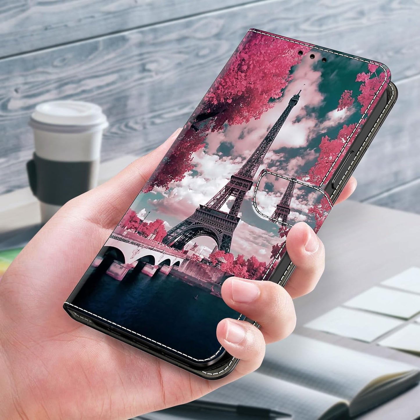 iTape Graffiti wallet phone case for Google Pixel 9, shockproof phone case, card slot wallet, flip stand phone case
